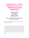 Using facets as a tool to interpret a survey on quantization