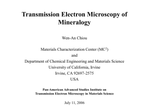 Transmission Electron Microscopy of Mineralogy