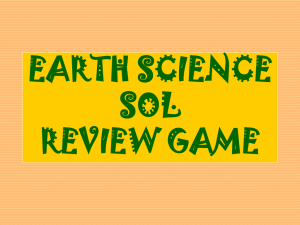 earth science sol review game - pams