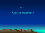 Modes of preservation