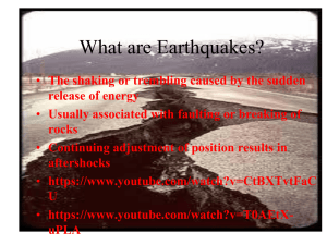 Earthquakes!