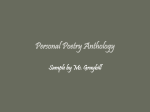 Personal Poetry Anthology