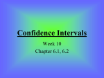 Confidence Intervals