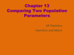 Comparing Two Population Parameters