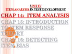 CHAPTER 14 ITEM ANALYSIS