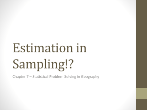Estimation in Sampling!?