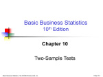 Basic Business Statistics, 10/e