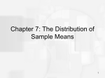 Chapter 7: The Distribution of Sample Means