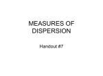 measures of dispersion