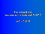 Paired t-test, non