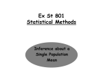 Ex St 801 Statistical Methods Inference about a Single Population