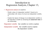 Chapter 13, Simple Regression Analysis