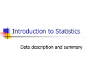 Introduction to Statistics