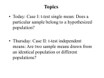 T-Tests for Case I and Case II Research