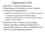 Significance Tests