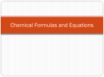 Chemical formulas and equations notes