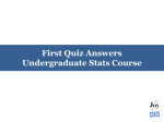 First quiz answers