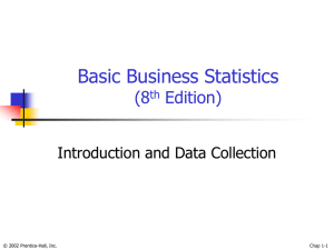 Basic Business Statistics, 8th edition