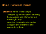 Basic Statistical Terms: