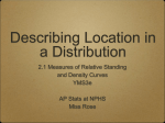 Describing Location in a Distribution