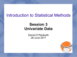 Statistics 101 (An Introduction)