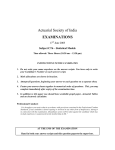 Actuarial Society of India EXAMINATIONS 17