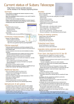 Current status of Subaru Telescope