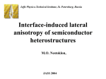 Interface-induced lateral anisotropy of semiconductor