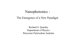 Nanophotonics - Worcester Polytechnic Institute