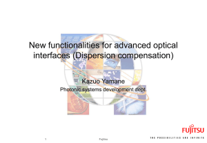 Dispersion compensation in fibre optical transmission