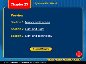 Ch 23 ppt: Light and Our World