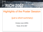 Highlights of the Poster Session - Indico