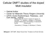 Cellular DMFT studies of the doped Mott insulator. Gordon Research