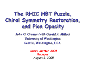 ppt - Quark Matter 2005