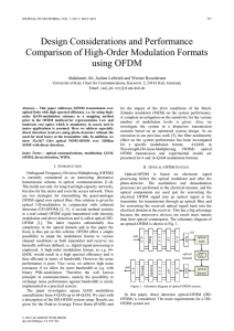 Design Considerations and Performance Comparison of High-Order Modulation Formats using OFDM