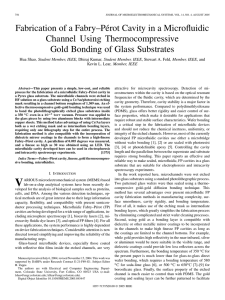 Fabrication of a Fabry–Pérot Cavity in a Microfluidic Channel Using Thermocompressive