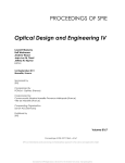 Optical Design and Engineering IV PROCEEDINGS OF SPIE