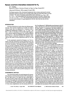 H2 Raman overtone intensities measured for