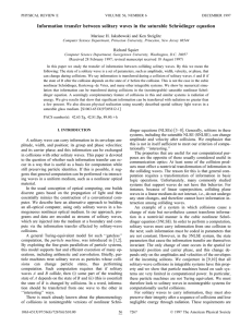 Information transfer between solitary waves in the saturable Schro¨dinger equation