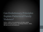 Can Evolutionary Principles Explain Patterns of Family