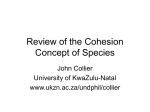 Review of the Cohesion Concept of Species