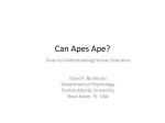 Can Apes Ape? - Florida Atlantic University