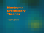 Nineteenth Evolutionary Theories