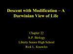 Descent with Modification – A Darwinian View of Life