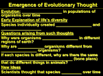 Emergence of Evolutionary Thought