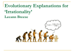 Evolutionary Explanations for `irrationality`