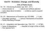 Unit IV – Evolution, Change, and Diversity (15% of Public Exam)