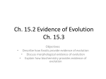 Ch. 15.2 Evidence ofEvolution