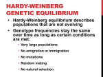 DISRUPTING GENETIC EQUILIBRIUM