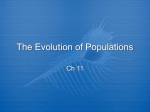 The Evolution of Populations